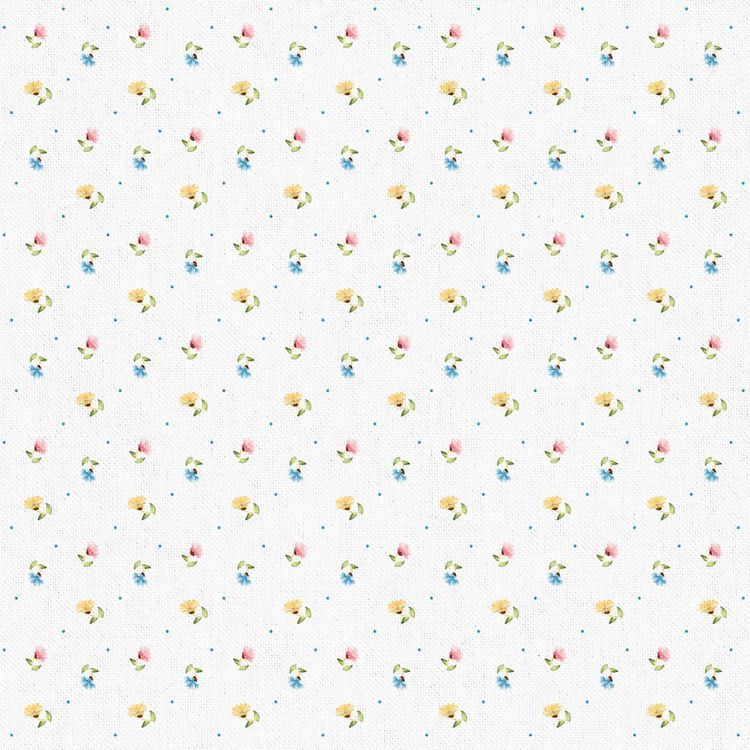Ткань для пэчворка Нежная История, 146 г/м², 50х55 см, 100% хлопок, цвет: белый, принт, Peppy