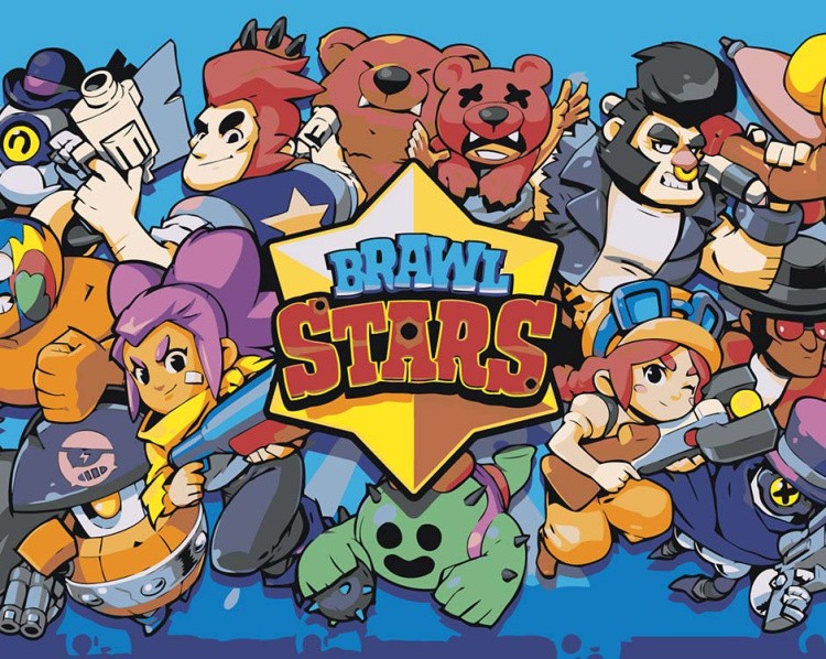 Картина по номерам «Brawl Stars Бравл Старс: герои арт»