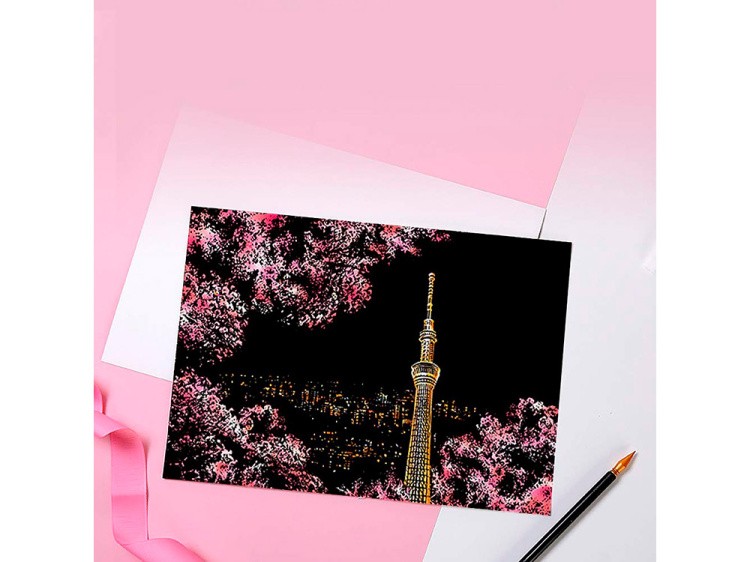 Скретч-набор «Cherry Blossom - Sakura» (цветные) — картинка 8