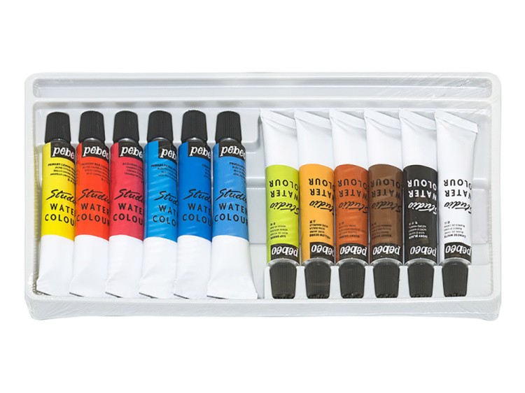 Краски Pebeo акварель 12 цветов набор Studio Aquarelle 12 мл — картинка 2