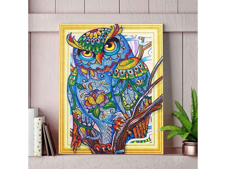 Алмазная вышивка 5D «Мудрая сова» — картинка 5