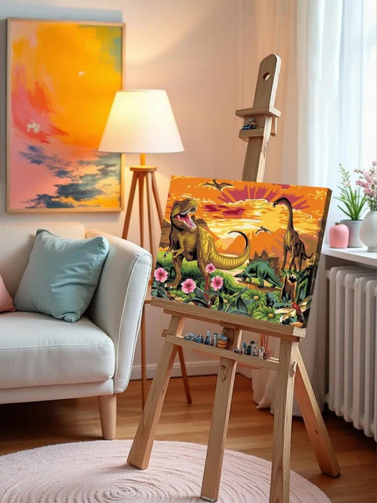 Картина по номерам «Динозавры» — картинка 10