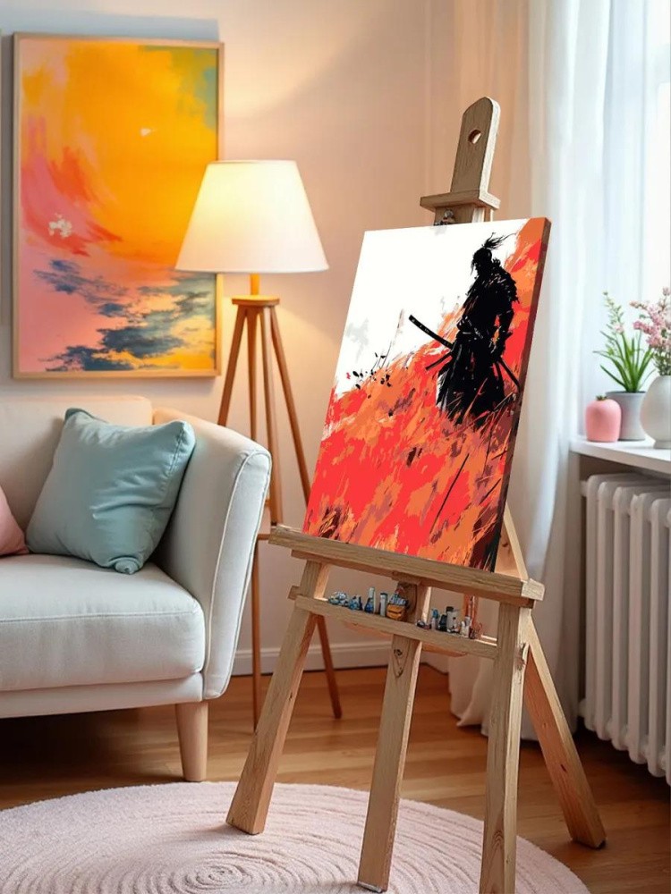 Картина по номерам «Япония, Азия: воин самурай минимализм» — картинка 10