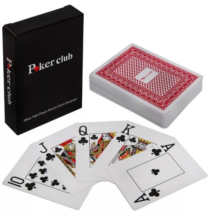 Карты пластиковые Poker club (красная рубашка)