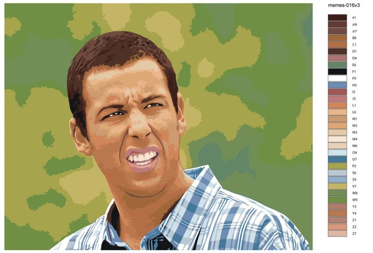 Картина по номерам «Мем: Адам Сэндлер - Отвращение» — картинка 2