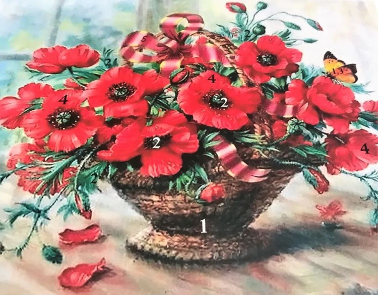 Набор для вышивания «Маки в вазе» — картинка 9