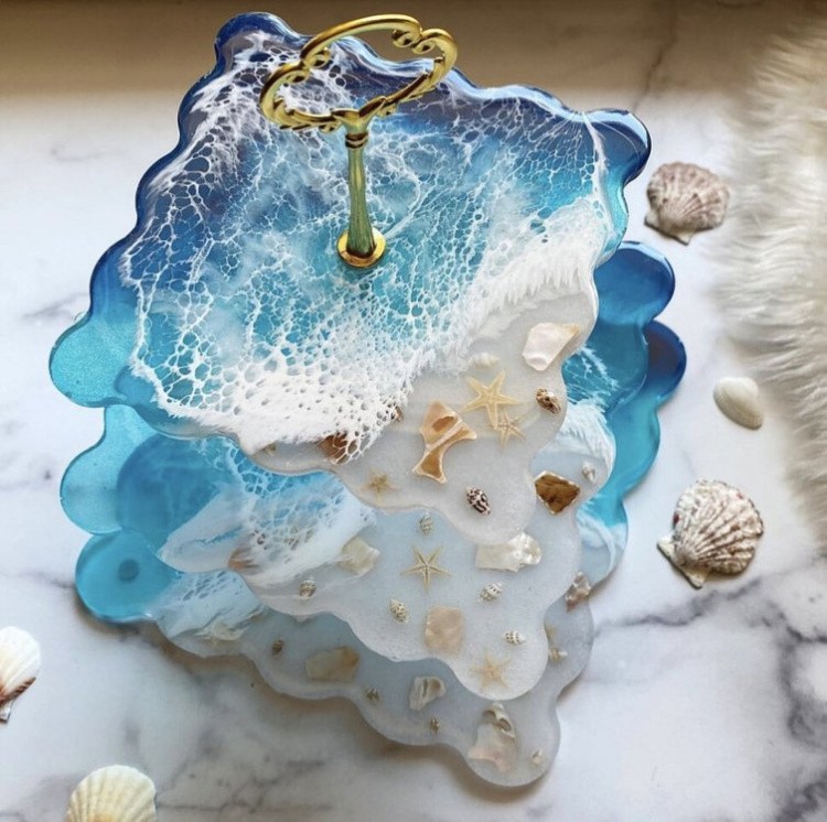 Силиконовый молд - Заготовка для фруктовницы квадратная, набор — картинка 3