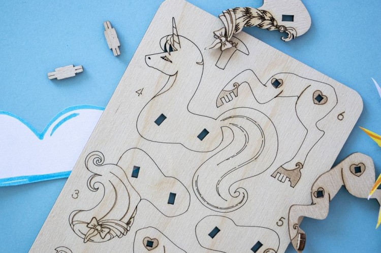 Конструктор из дерева «Единорог», UNIWOOD — картинка 2