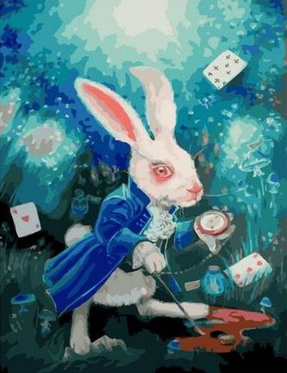 Картина по номерам «Белый Кролик»