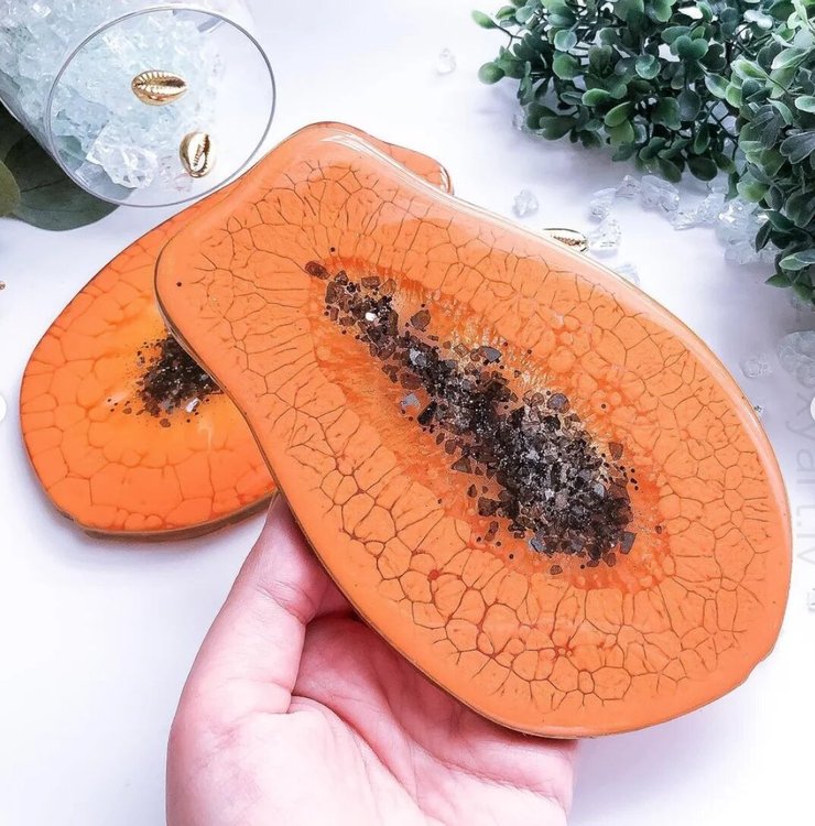 Глянцевый силиконовый молд Папайя (white), Art Resin LAB — картинка 3