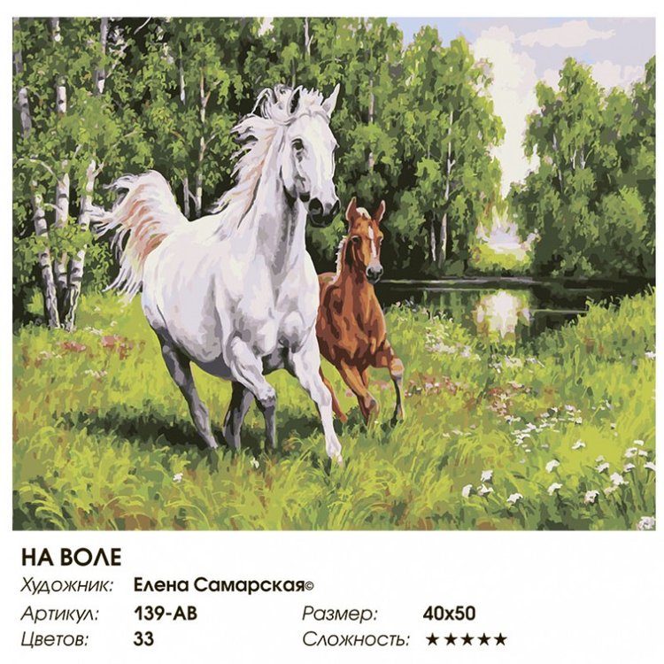 Картина по номерам «На воле» Елены Самарской — картинка 2