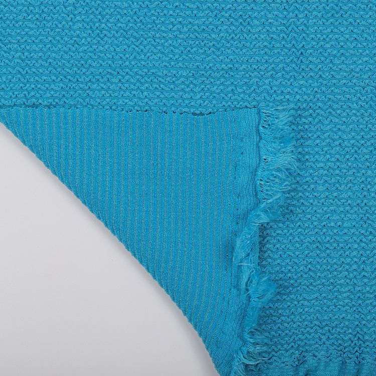 Ткань трикотажная Бифлекс жатка, 3 м, ширина 80 см, 490 г/м², цвет: 17 синий, TBY — картинка 3