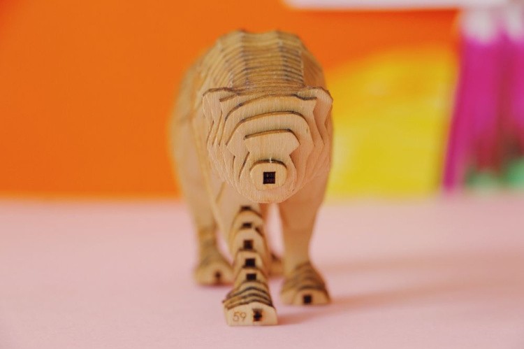 Конструктор из дерева «Львица со львенком с набором карандашей», UNIWOOD — картинка 4