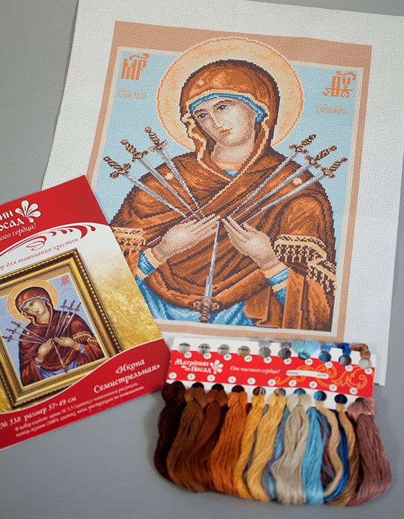 Набор для вышивания «Икона Богородица Семистрельная» — картинка 2