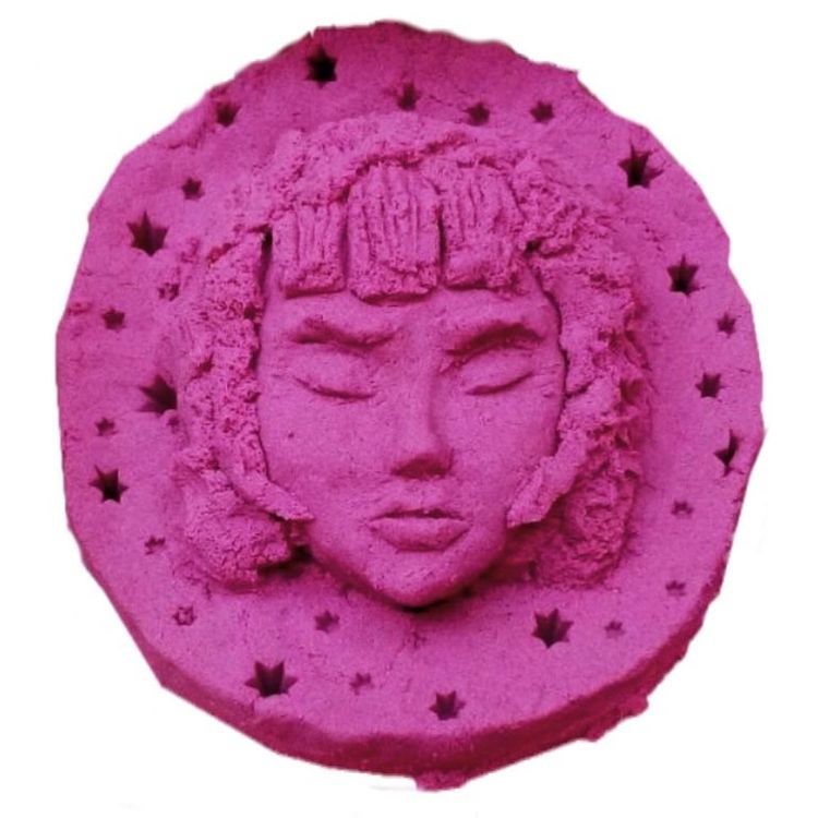 Космический пластичный песок Розовый 150 г — картинка 3