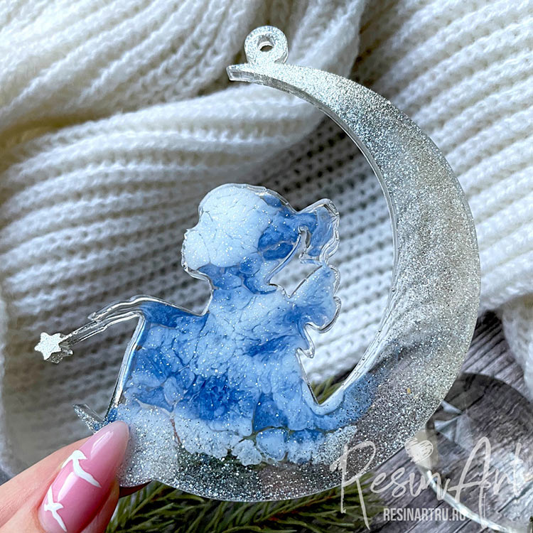 Елочная игрушка Феечка - Силиконовый молд, 1 шт., ResinArt — картинка 2