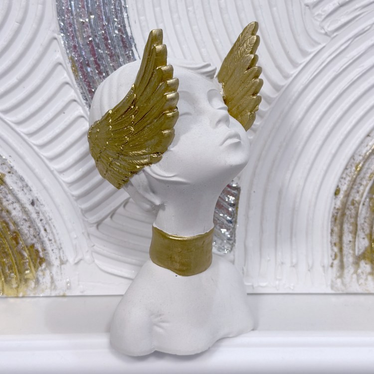Силиконовый молд - Статуэтка девушка с крыльями №2, 15,5x12см, 1 шт. — картинка 2