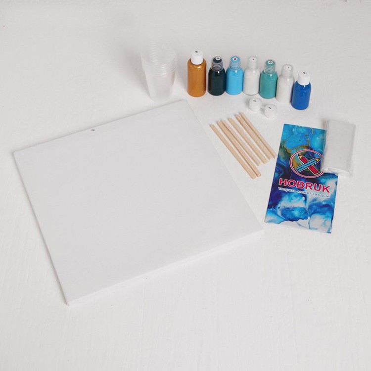 Набор для рисования жидким акрилом Флюид Арт «Dutch wave» — картинка 2