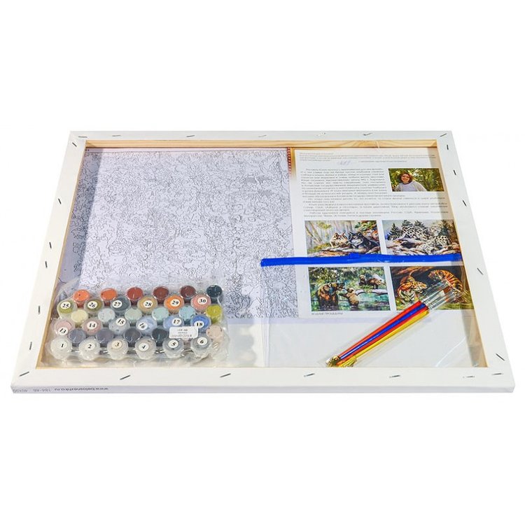 Картина по номерам «Ирбисы» — картинка 3