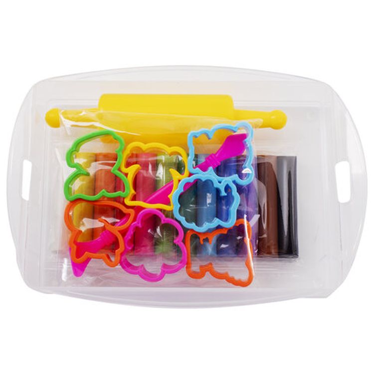 Пластилин в боксе Юнландия «Юнландик в зоопарке», 12 цветов, 130 г, скалка, стек, 7 формочек — картинка 2