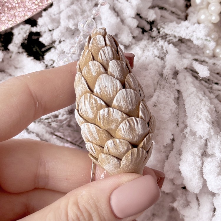 Силиконовый молд - Шишка, h 6,1см, 1 шт. — картинка 2