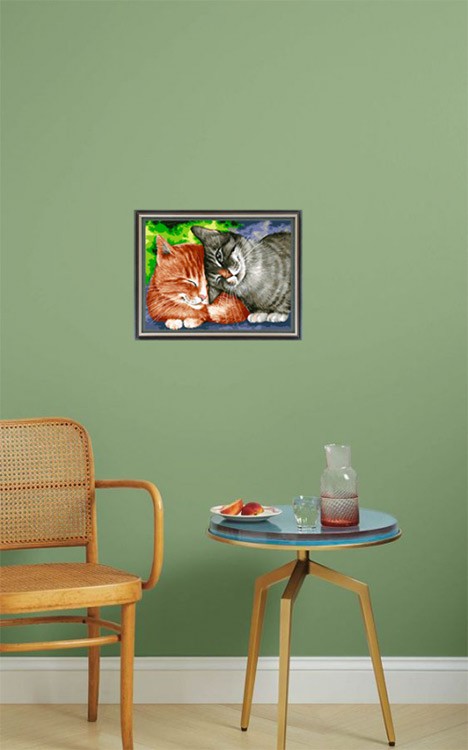 Картина по номерам «Кошачьи ласки» — картинка 6