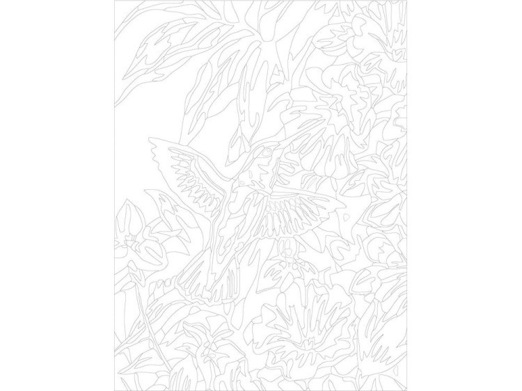 Картина по номерам «Колибри у цветка» — картинка 3