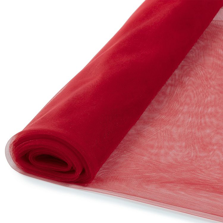 Еврофатин мягкий матовый Hayal Tulle, 5 м, ширина 300 см, цвет: красный, Hayal — картинка 4