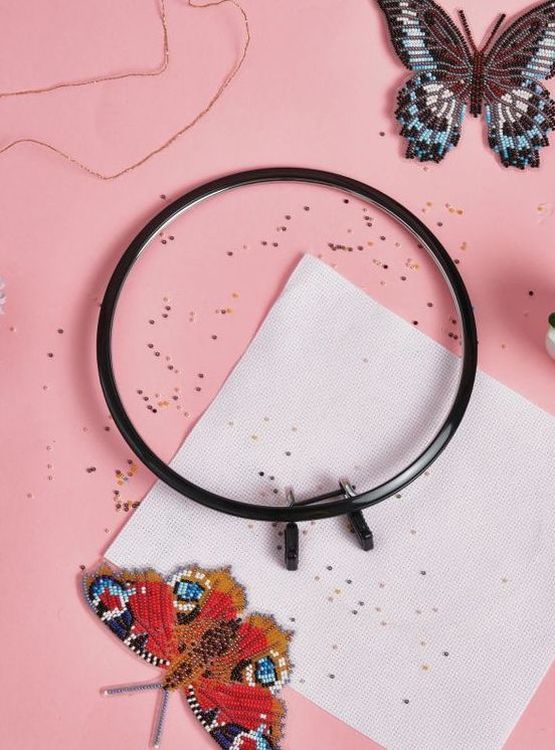 Пяльцы пружинные, диаметр 12,6 см, черные — картинка 5