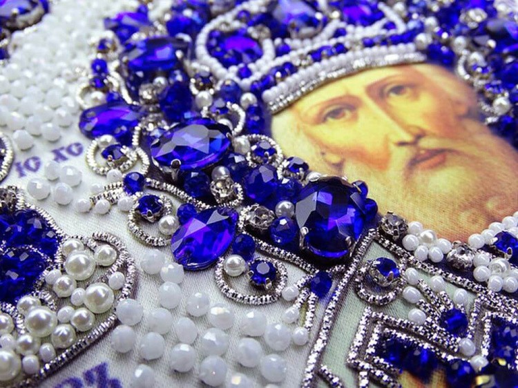 Набор вышивки хрустальными камнями «Николай» (синий) — картинка 12