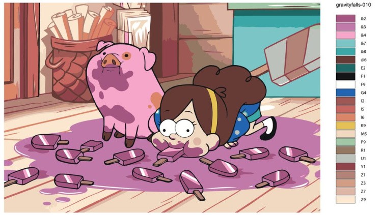 Картина по номерам «Gravity Falls Гравити Фолз: Мейбл и Пухля 2» — картинка 2