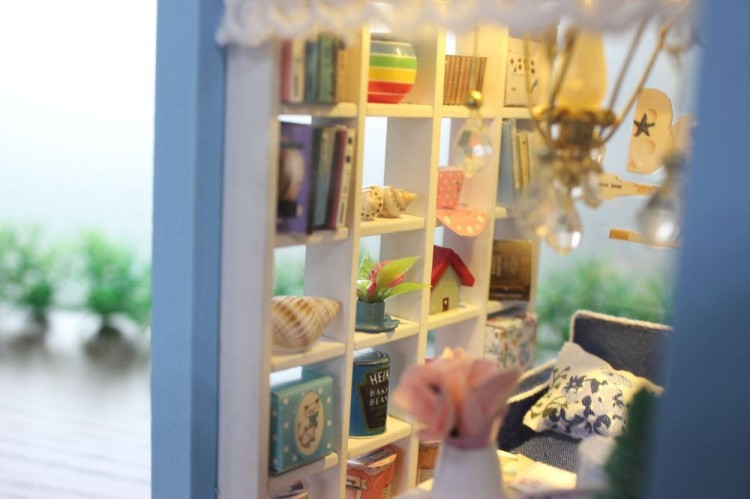 Набор для создания миниатюры (румбокс) «Фонарик Беседка у моря» (русифицированная версия) — картинка 5