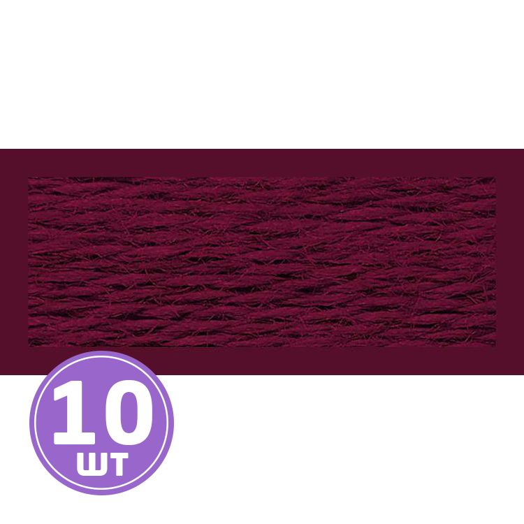 Нитки мулине (шерсть/акрил), 10 шт. по 20 м, цвет: №150 красный, Риолис