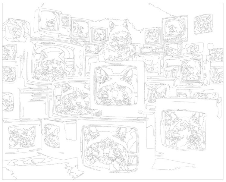 Картина по номерам «Коты на экранах телевизоров» — картинка 3