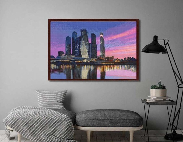 Алмазная вышивка «Москва-Сити» — картинка 3