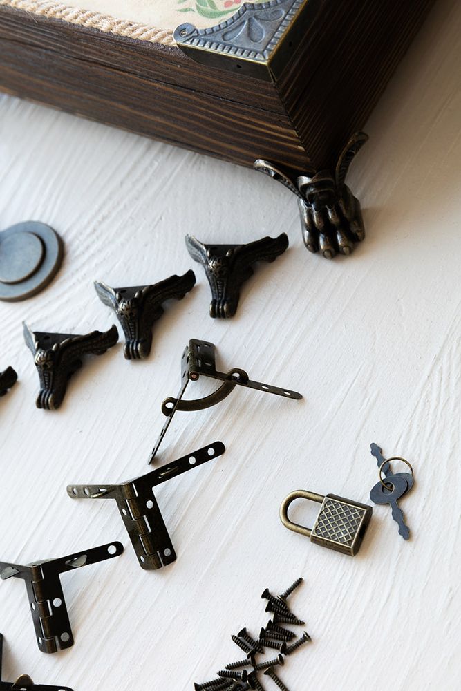 Фурнитура для шкатулок «Петля», 2,4х1,6 см, 5 упаковок по 2 шт., цвет: золото, Mr. Carving — картинка 3