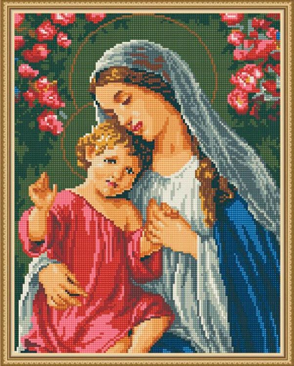 Алмазная вышивка «Богородица и младенец»
