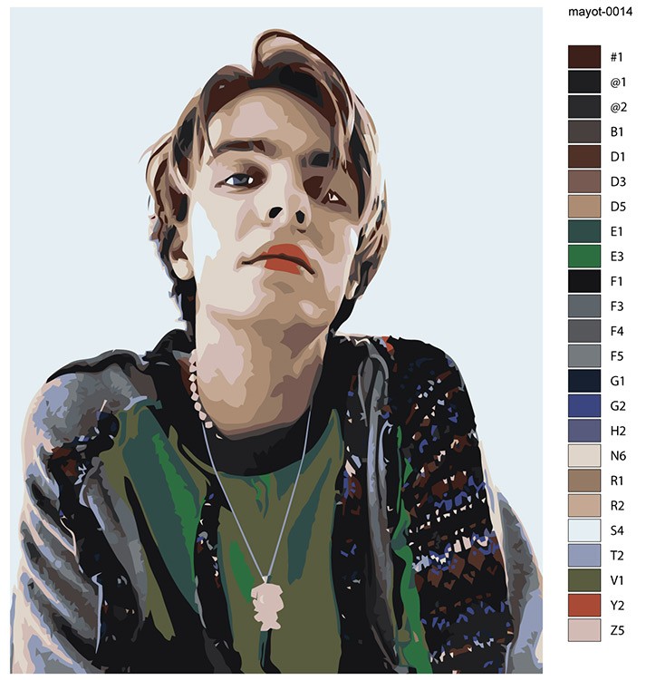 Картина по номерам «Mayot Майот Моет: рэпер Артем Никитин» — картинка 2