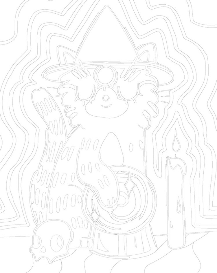 Картина по номерам «Коты и кошки: магия, таро, эзотерика» — картинка 3