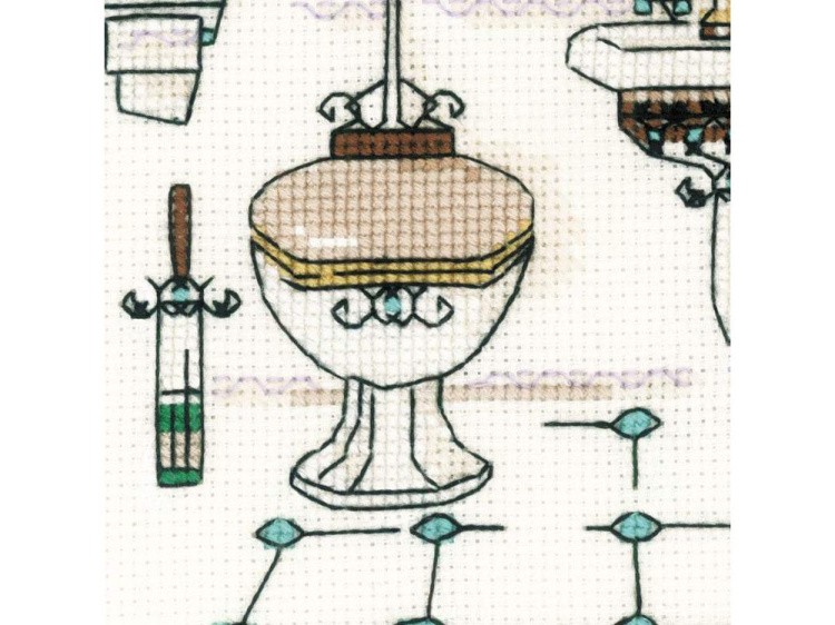 Набор для вышивания «Интерьер ванной комнаты» — картинка 3