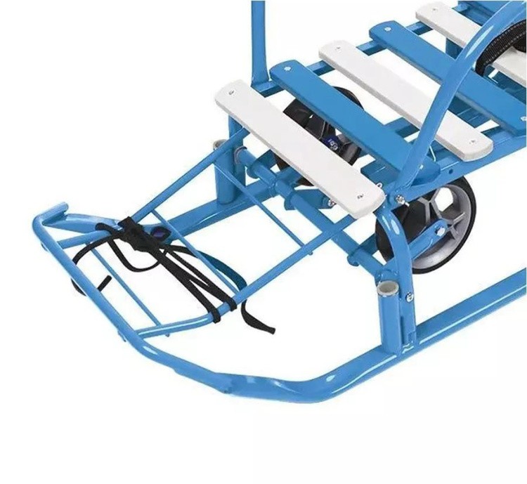 Санки детские с колесами зимние Тимка 5, голубой — картинка 6