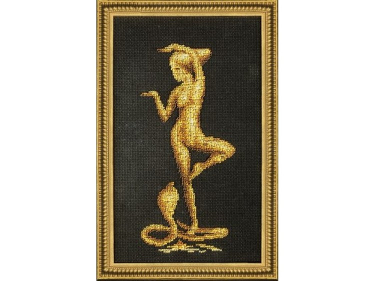 Набор вышивки бисером «Девушка с коброй» — картинка 2