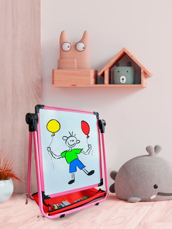 Магнитно-маркерная доска, 47х52 см, розовая — картинка 3