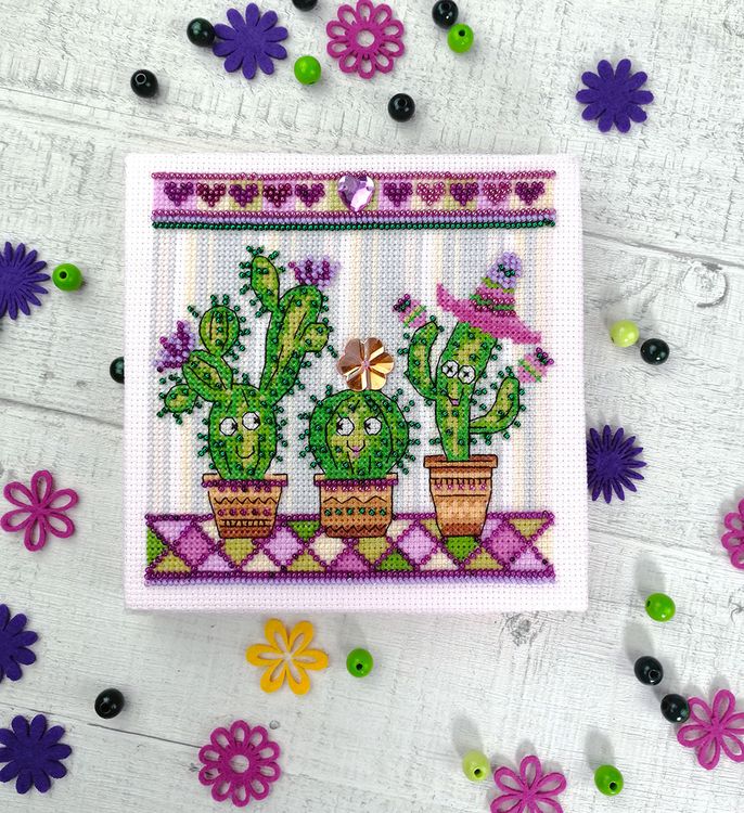 Набор для вышивания «Веселые кактусы» — картинка 3