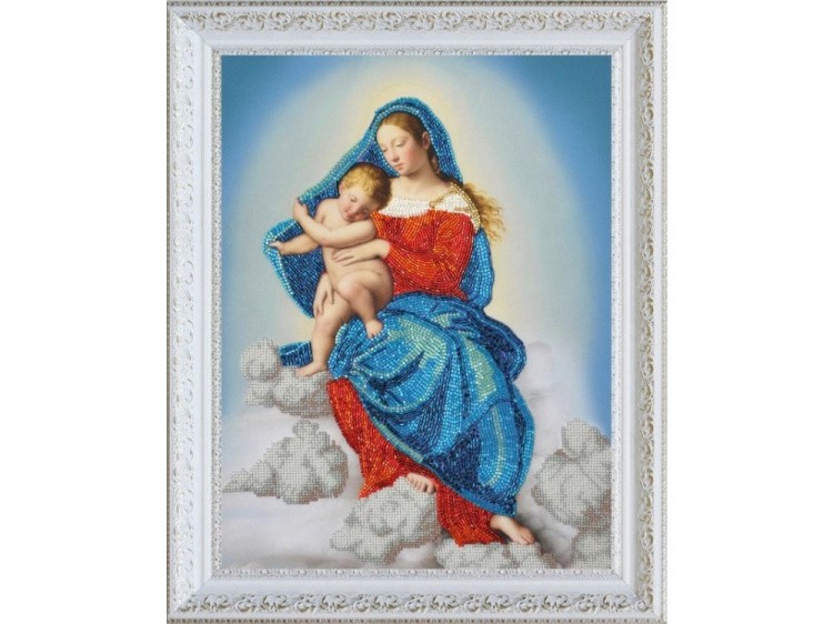 Набор для вышивания бисером «Дева Мария с младенцем»