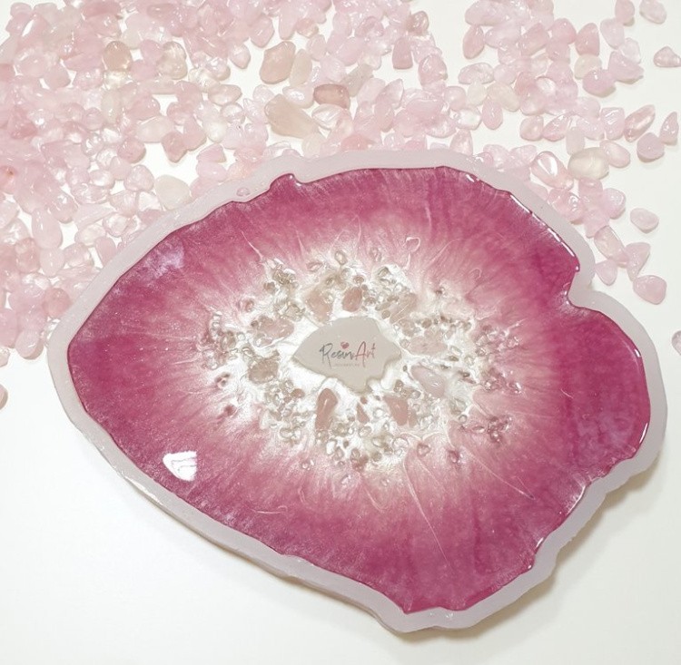 Силиконовый молд для эпоксидной смолы - Срез камня (большая жеода), ResinArt — картинка 3