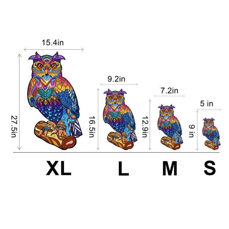Деревянные пазлы «Величественная Сова S», Woodbests — картинка 3