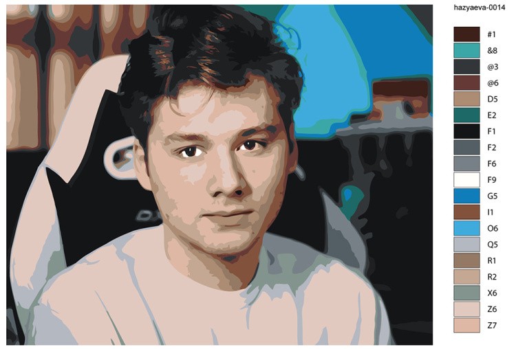 Картина по номерам «Твич стримеры Хазяева: Илья Exile 2» — картинка 2