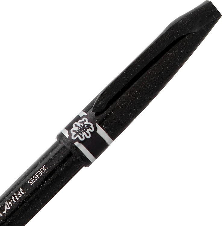Браш пен Brush Sign Pen Artist, ultra-fine 0,5 - 5 мм, цвет: черный, Pentel — картинка 6