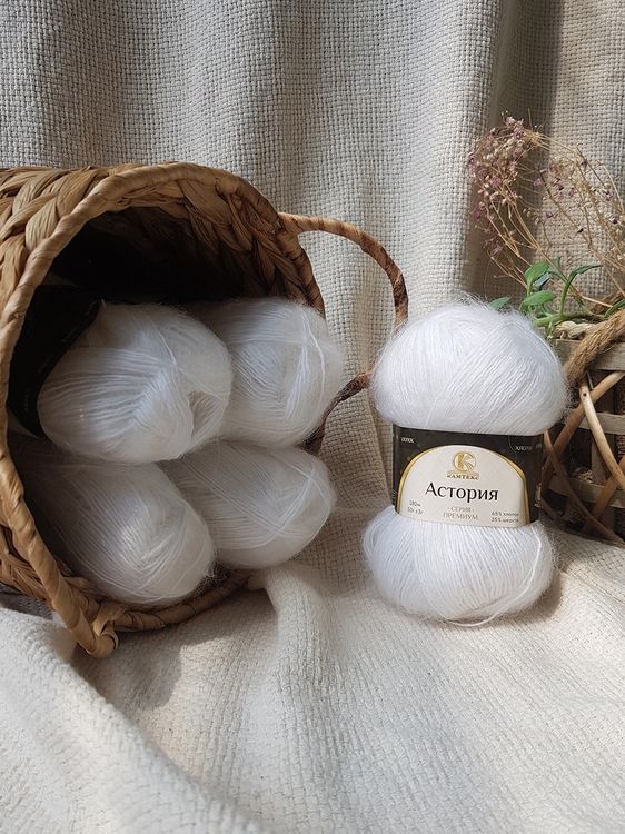 Пряжа Камтекс Астория (002), отбелка, 5 шт. по 50 г — картинка 2